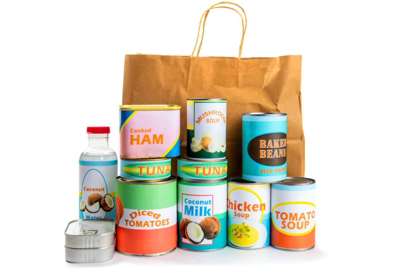 Private label grocery products - canned goods and packaged foods